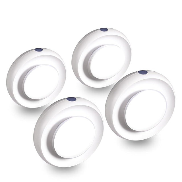 VAVOFO LED Night Light with Auto Sensor, 4 Pack, 2800K Warm White, Plug-in Wall Night Lamp, Soft Glow, Energy Efficient, Ideal for Bedroom, Hallway, Nursery, and Bathroom（White）