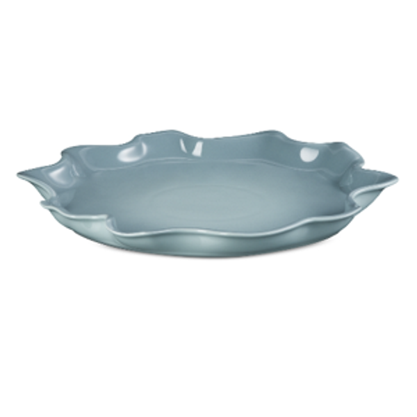 Le Creuset Stoneware Iris Collection Serving Platter, 14", Sea Salt