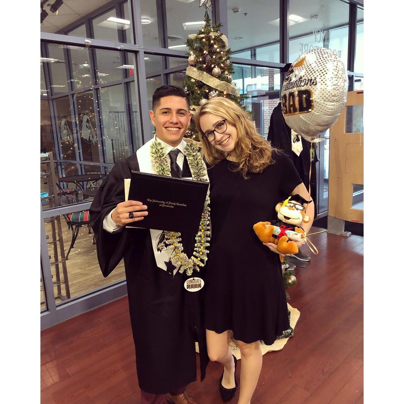 Isaac's college graduation, Fall 2018