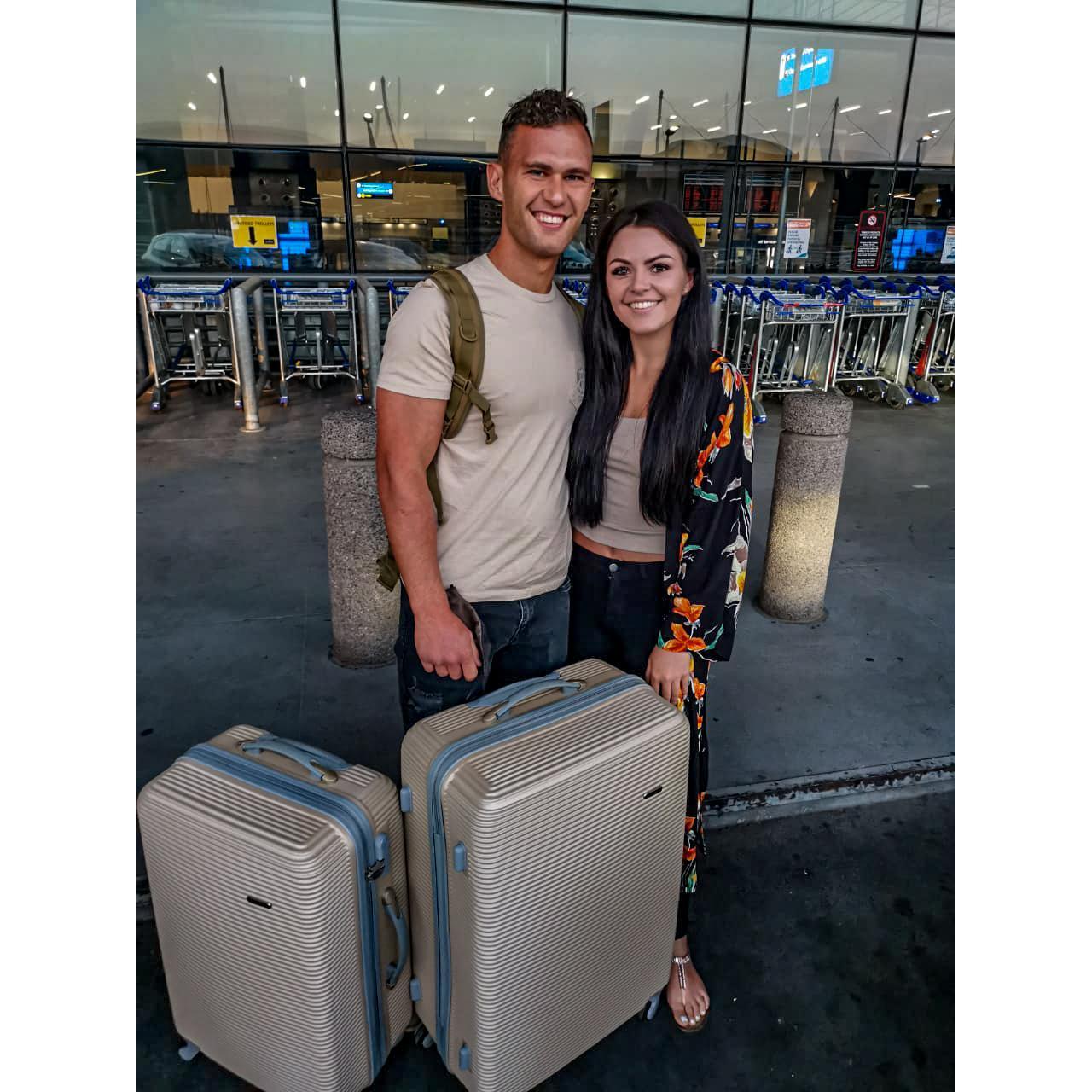Our first flight together to Cape Town 2020