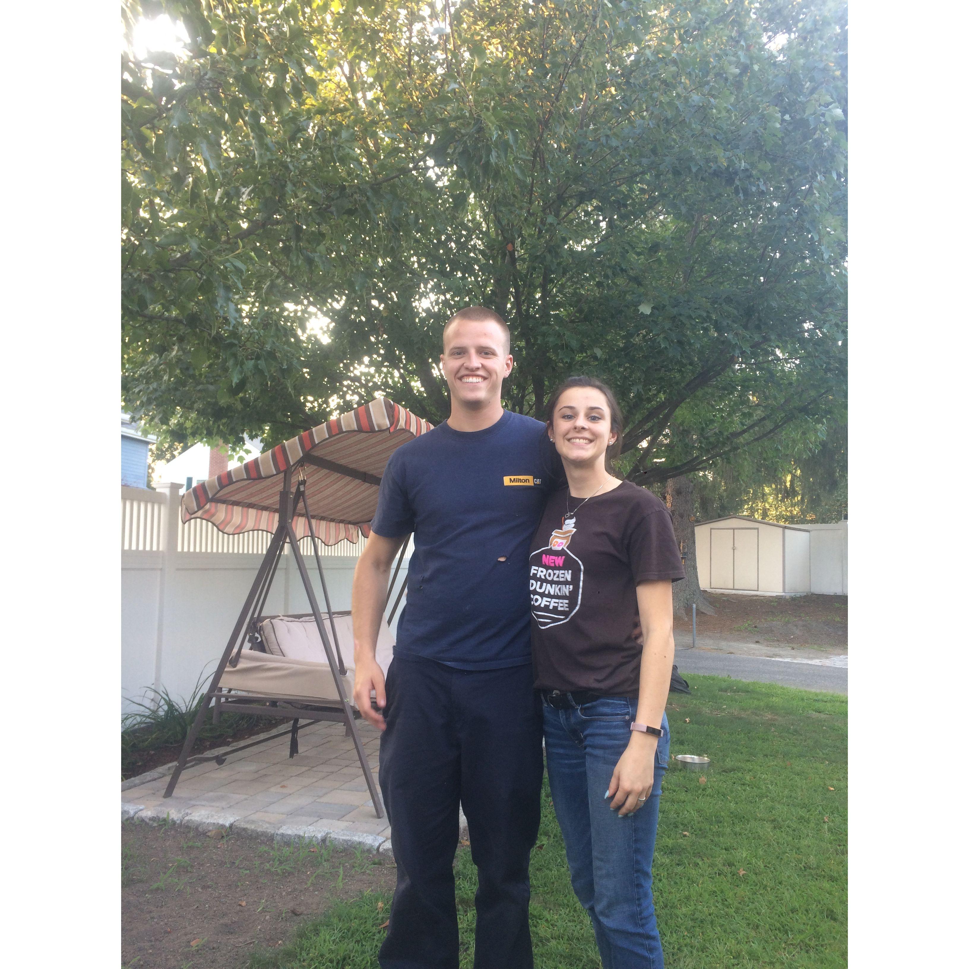 2017 - Zac's first year at CAT I was working at Dunkin Donuts