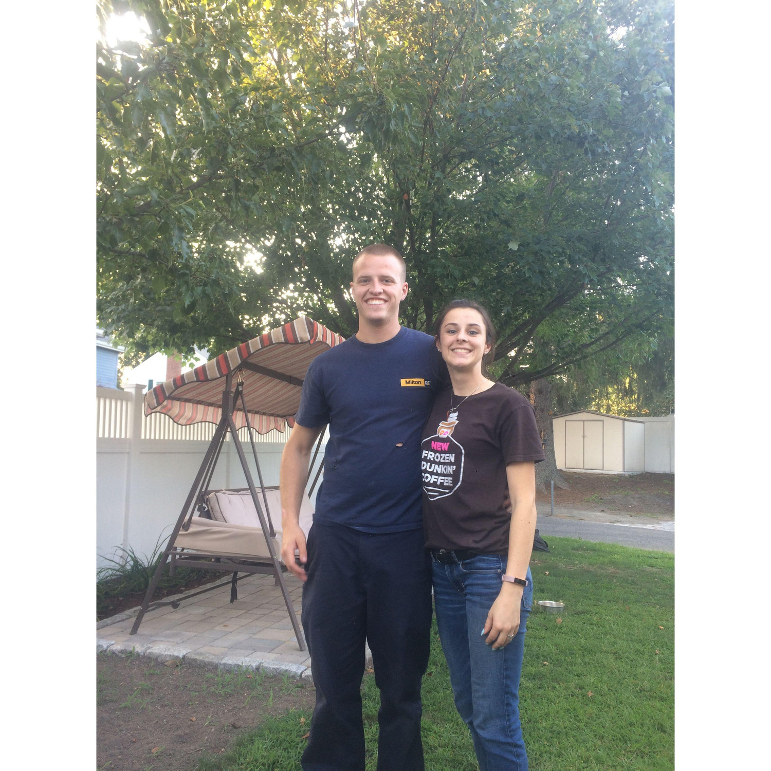 2017 - Zac's first year at CAT I was working at Dunkin Donuts