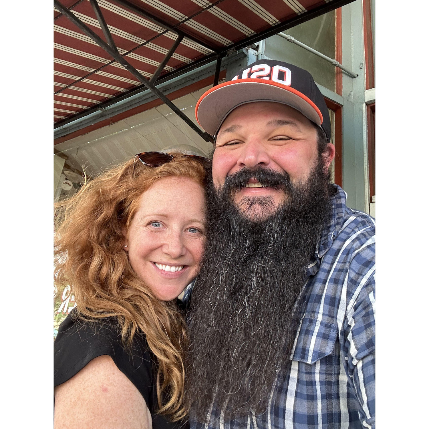 Our first ever photo together :) Ironically, the last with the Rasputin beard.