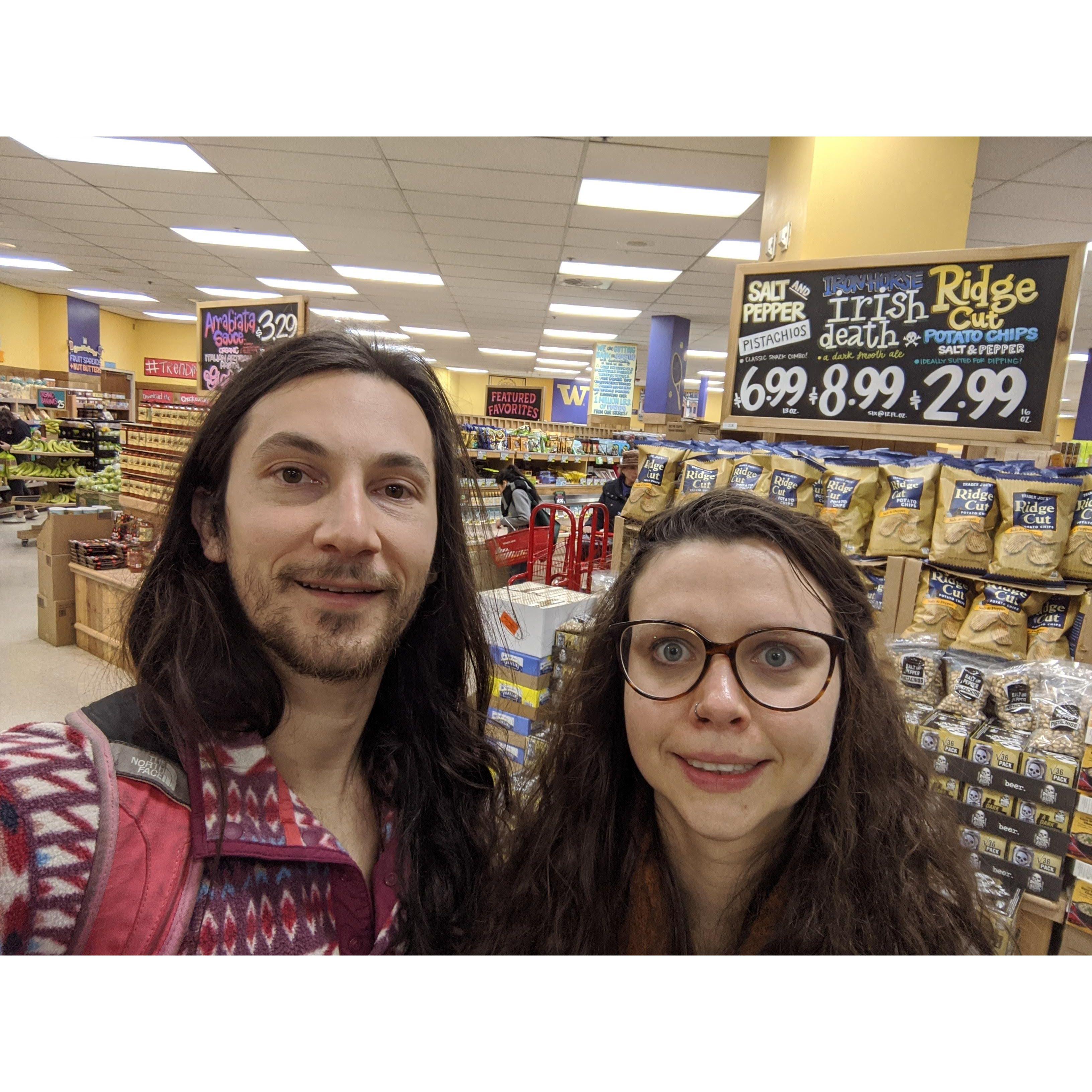 We share a deep love of Trader Joe's