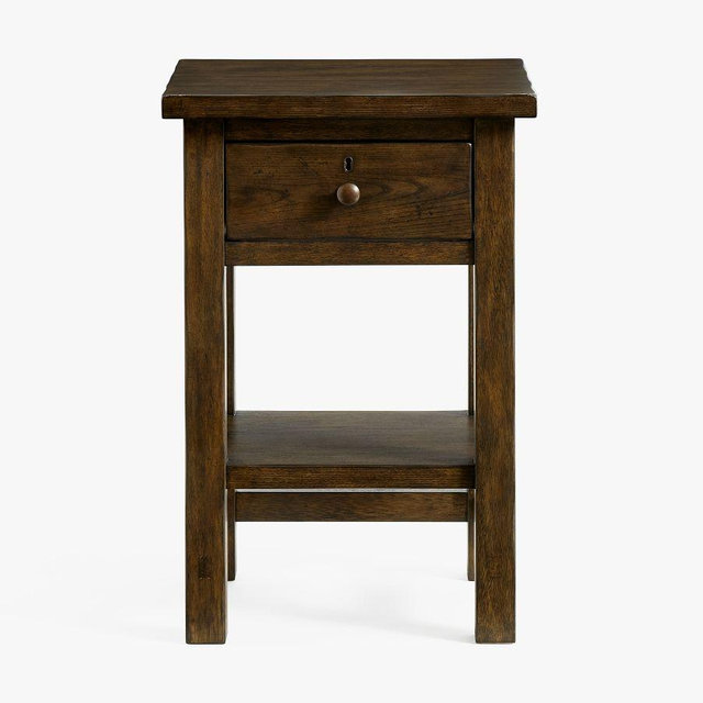 Farmhouse 18" Mini Nightstand, Sienna Brown