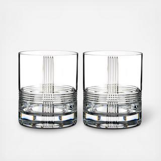 Fan Club Double Old Fashioned Glass, Set of 2