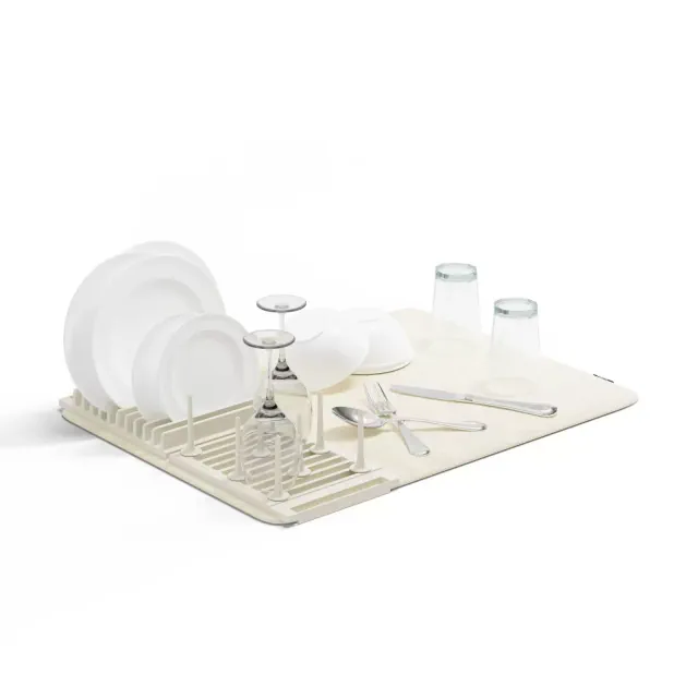 Umbra 6.69" Udry Peg Drying Rack with Mat Linen
