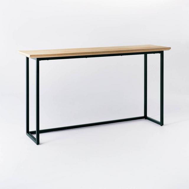 Hidden Hills Mixed Material Console Brown - Threshold™ Designed with Studio McGee