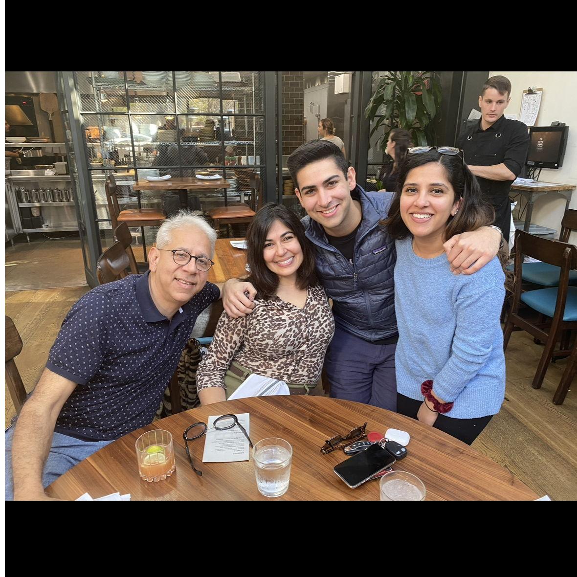 Brunch with Jai's parents early on in our relationship