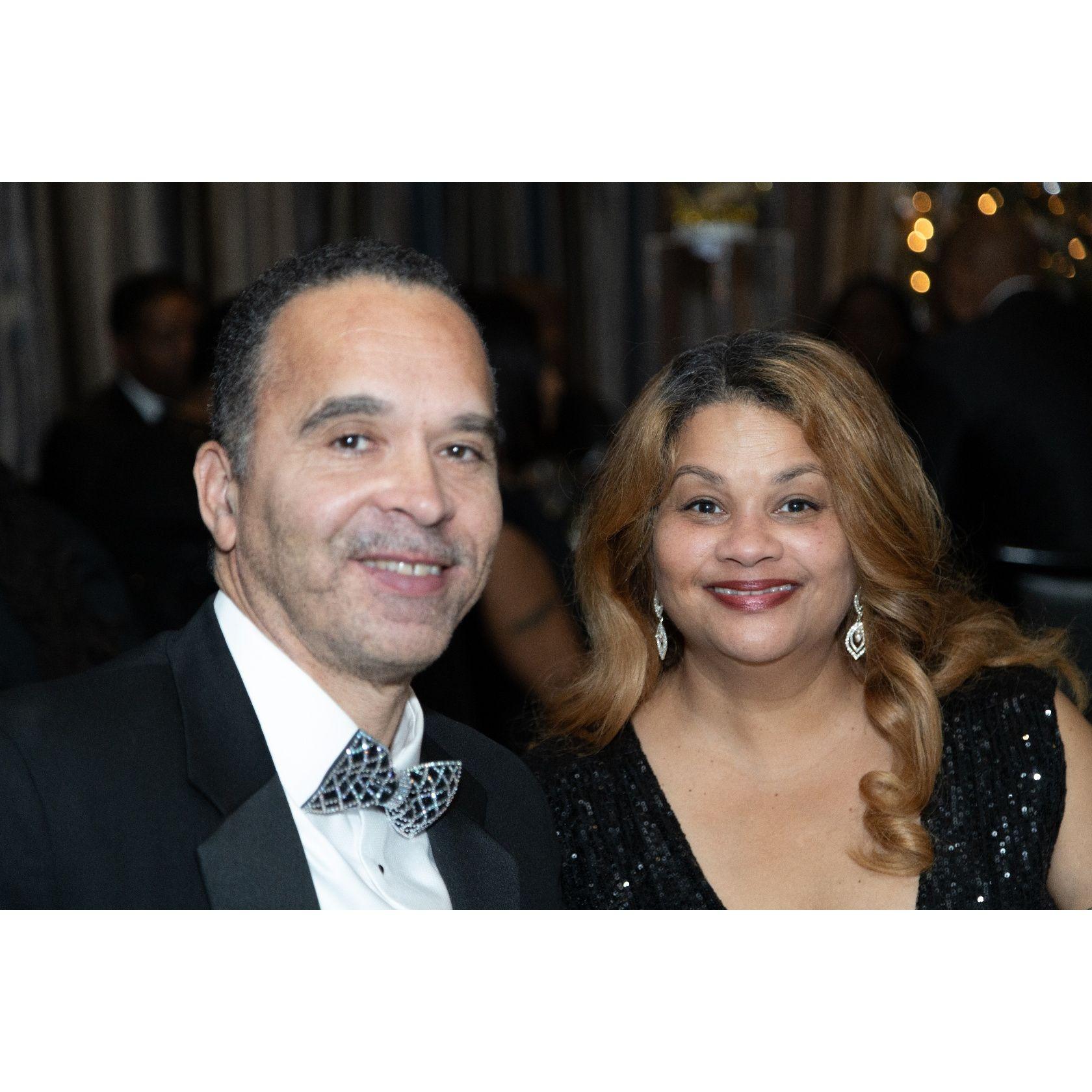 The Bride's Best Friend since 9th grade, Tina and her husband, Gary.