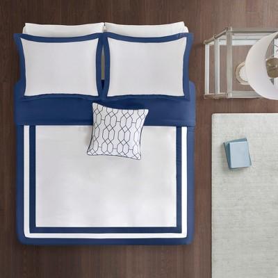 4pc Full/Queen Floyd Duvet Set Navy