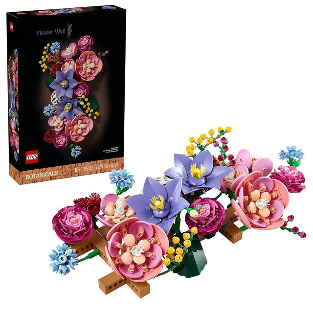 LEGO Botanicals Flower Wall Decor - Building Set for Adults, Ages 18+ - Gift for Mothers Day - Artificial Plants & Flowers for Home Office, Bedroom Decor - 11503