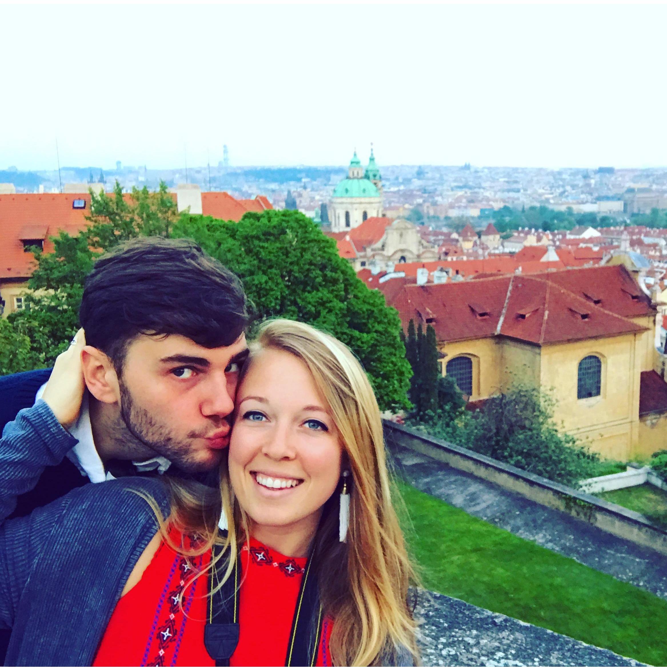 Walking the streets of Prague on Alex’s Birthday