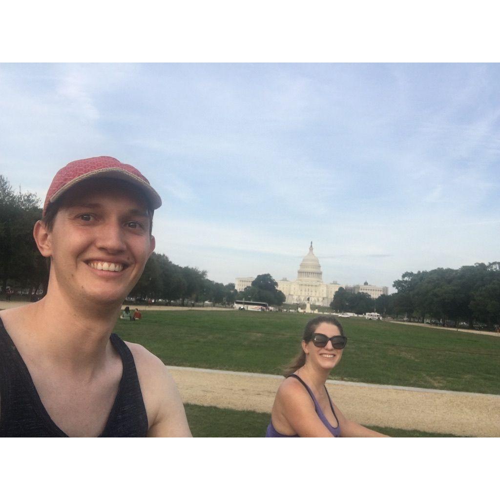 We first said "I love you" after a date night of kayaking in the Potomac and biking around the monuments in DC.