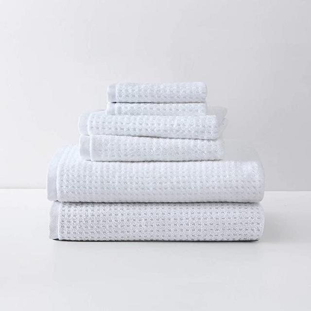 Tommy Bahama | Northern Pacific Collection | 6 Piece Towel Set - Decorative Luxury Hotel & Spa Quality Bathroom Linens, Absorbent & Fade Resistant, 6 Piece, White