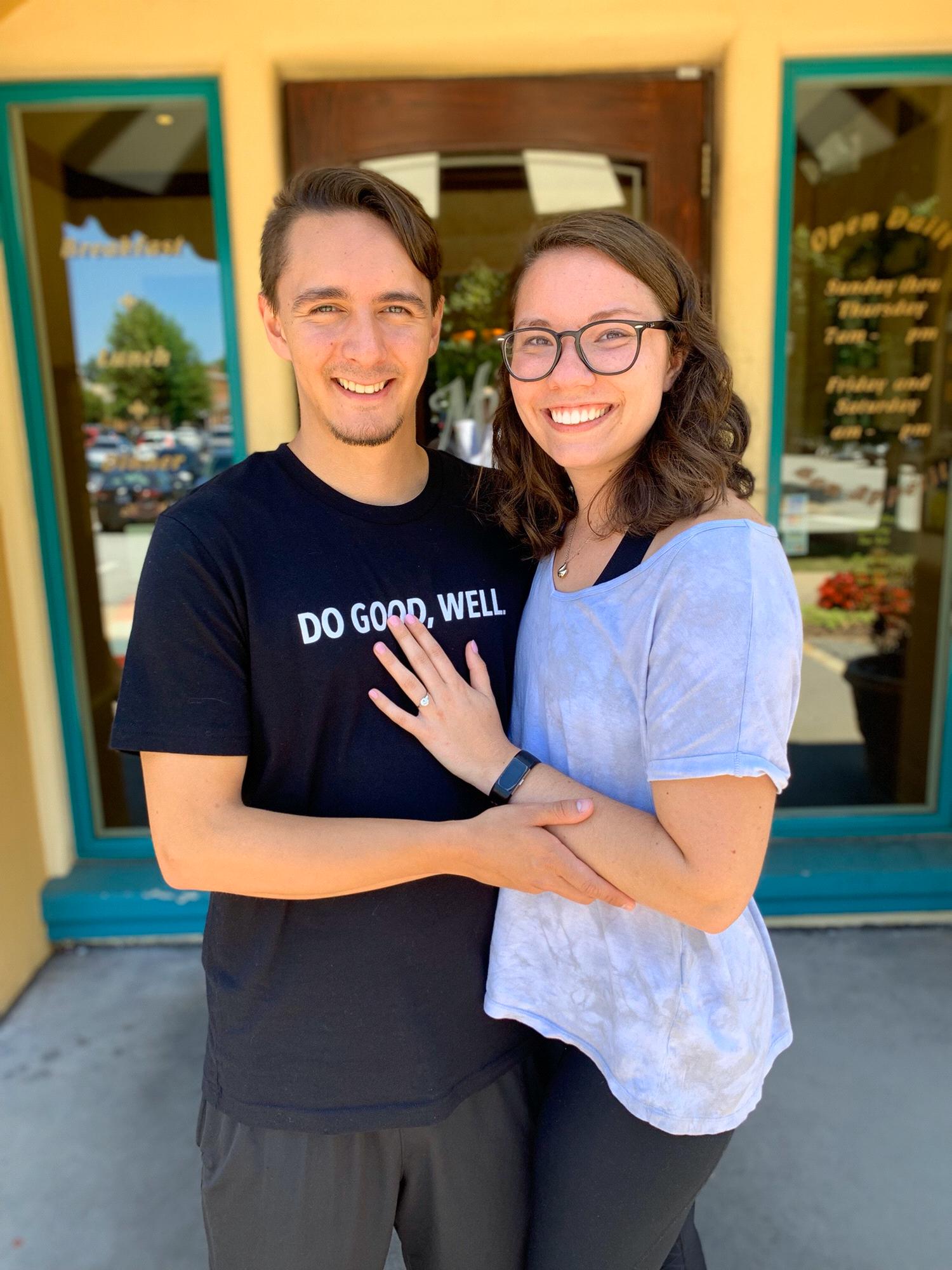 The newly engaged couple!