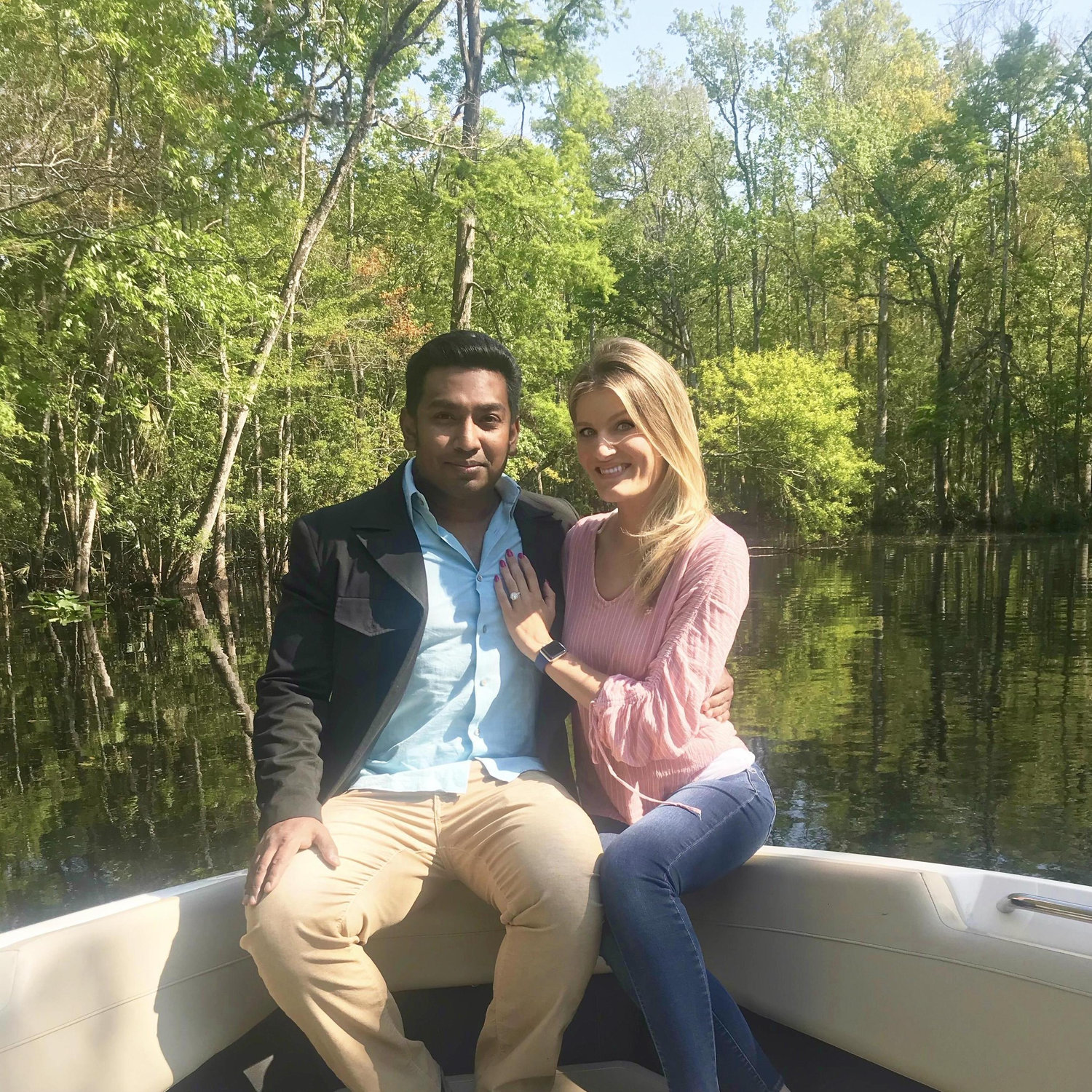engagement boat trip