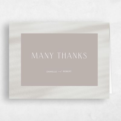 Greige, Grey Wedding Thank You - Pinellas Type