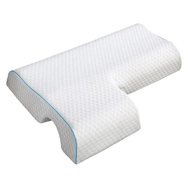 Couple Specific Pressure Memory Foam Pillow，Slow Design Hand Comfort Sleep Enhancing Ideal，Couple's Merging Pillow for Ultimate Comfort (White-Right arm Style)