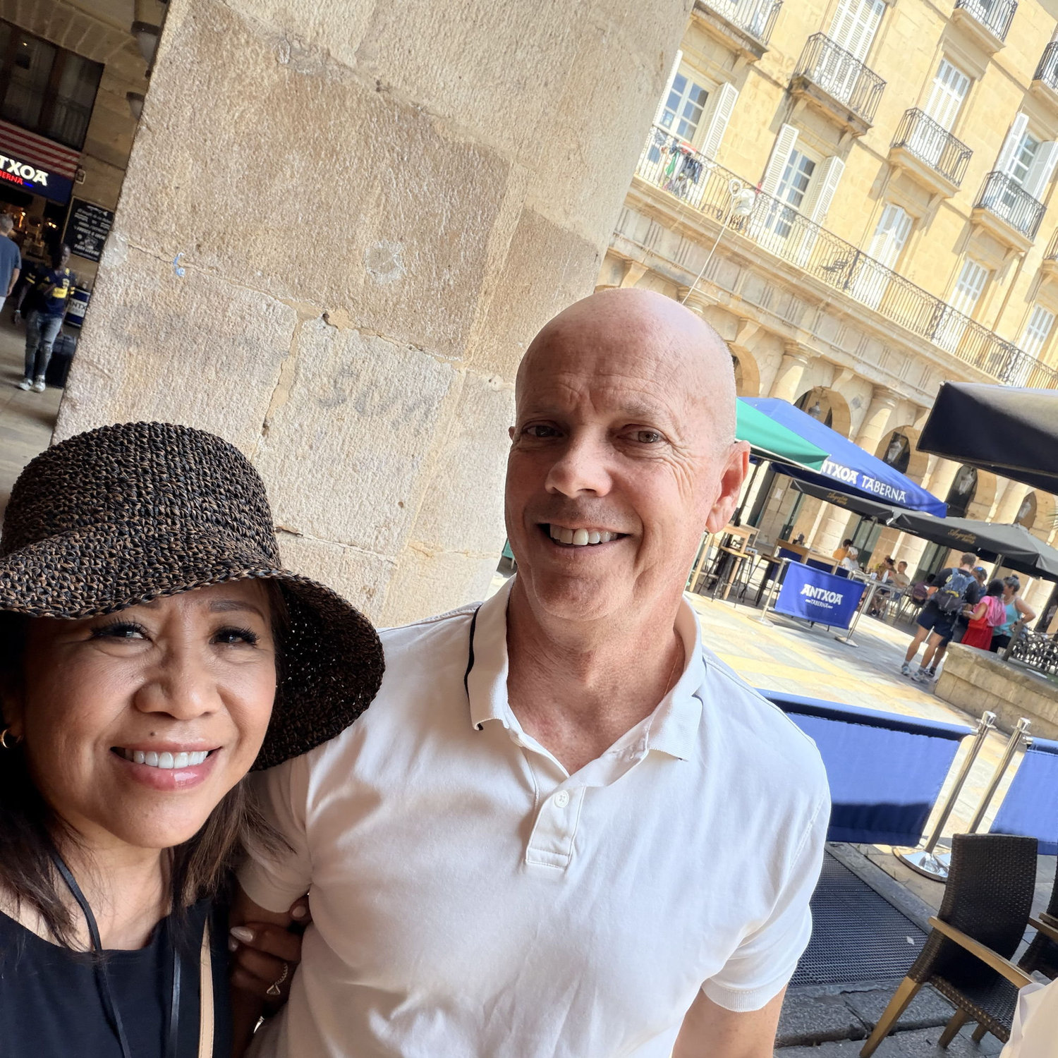 At a Bilbao square...