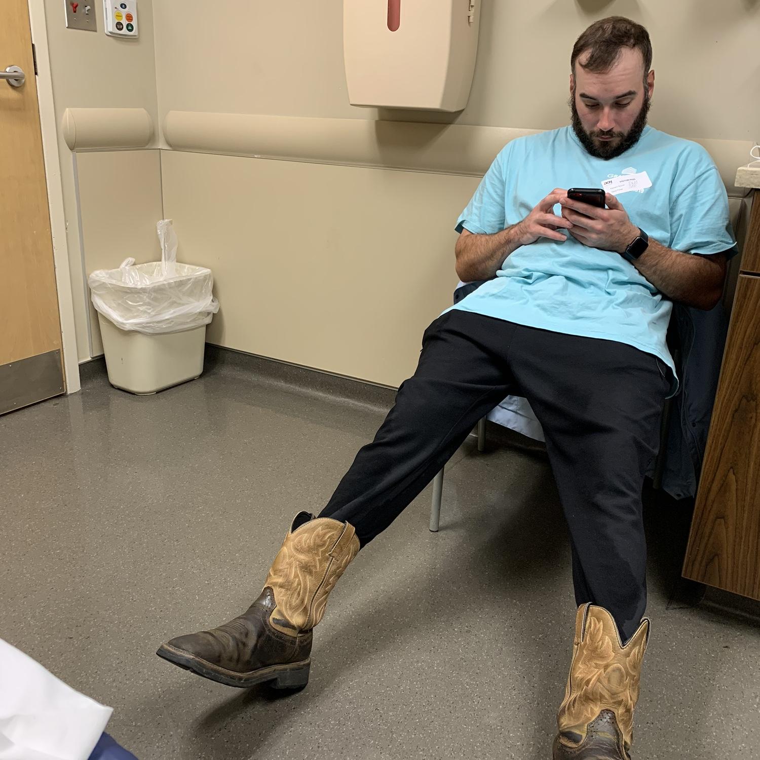 The night I knew he was it, drove to Tuscaloosa after a long day at work to take me to the hospital for some fluids when I had a stomach bug (3/22/22)