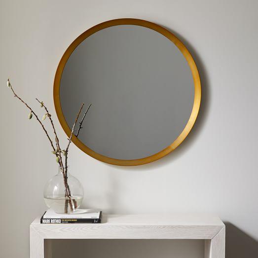 Thick Metal Round Wall Mirror - 30"