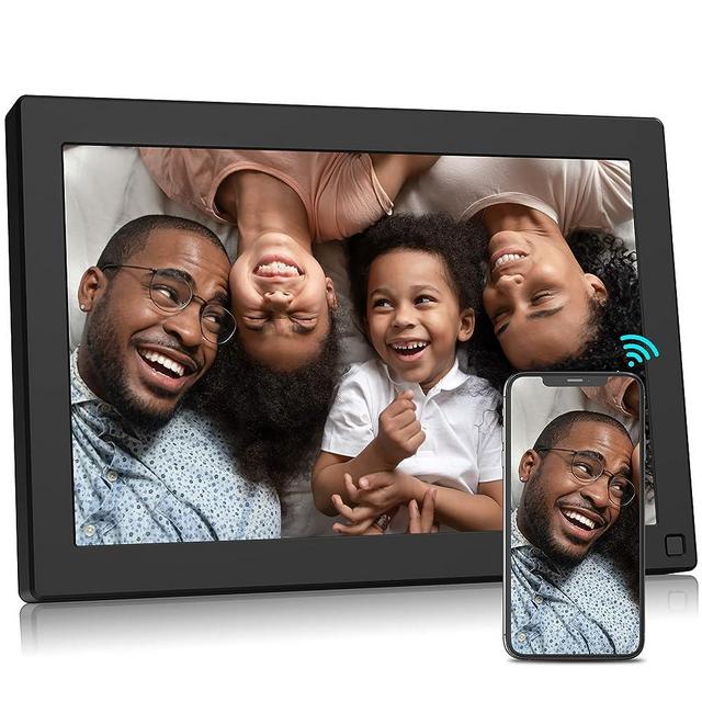 BSIMB 32GB 10.1 Inch WiFi Digital Photo Frame, Smart Digital Picture Frame 1280x800 IPS Touch Screen Auto Rotate Motion Sensor Upload Photos/Videos via App/Email, Gift for Grandparents