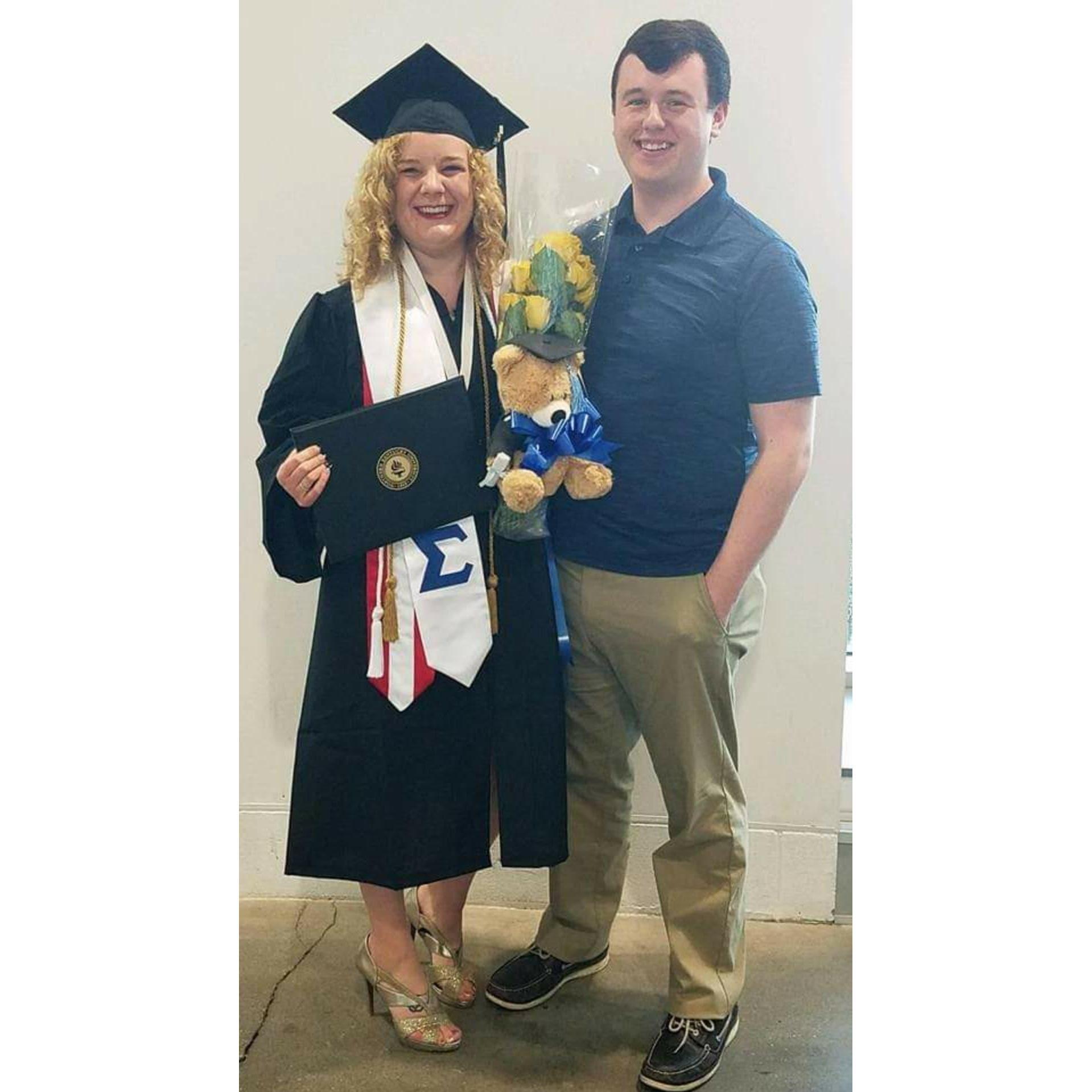 Ryan was there to support Catherine when she graduated from NKU