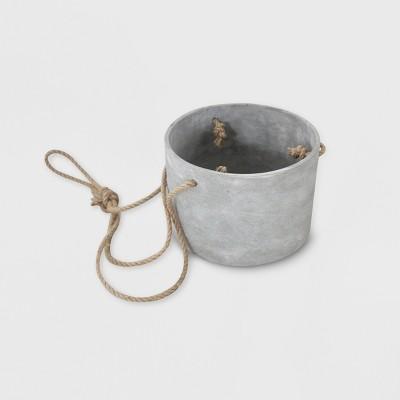7" Concrete Hanging Planter Gray - Project 62™