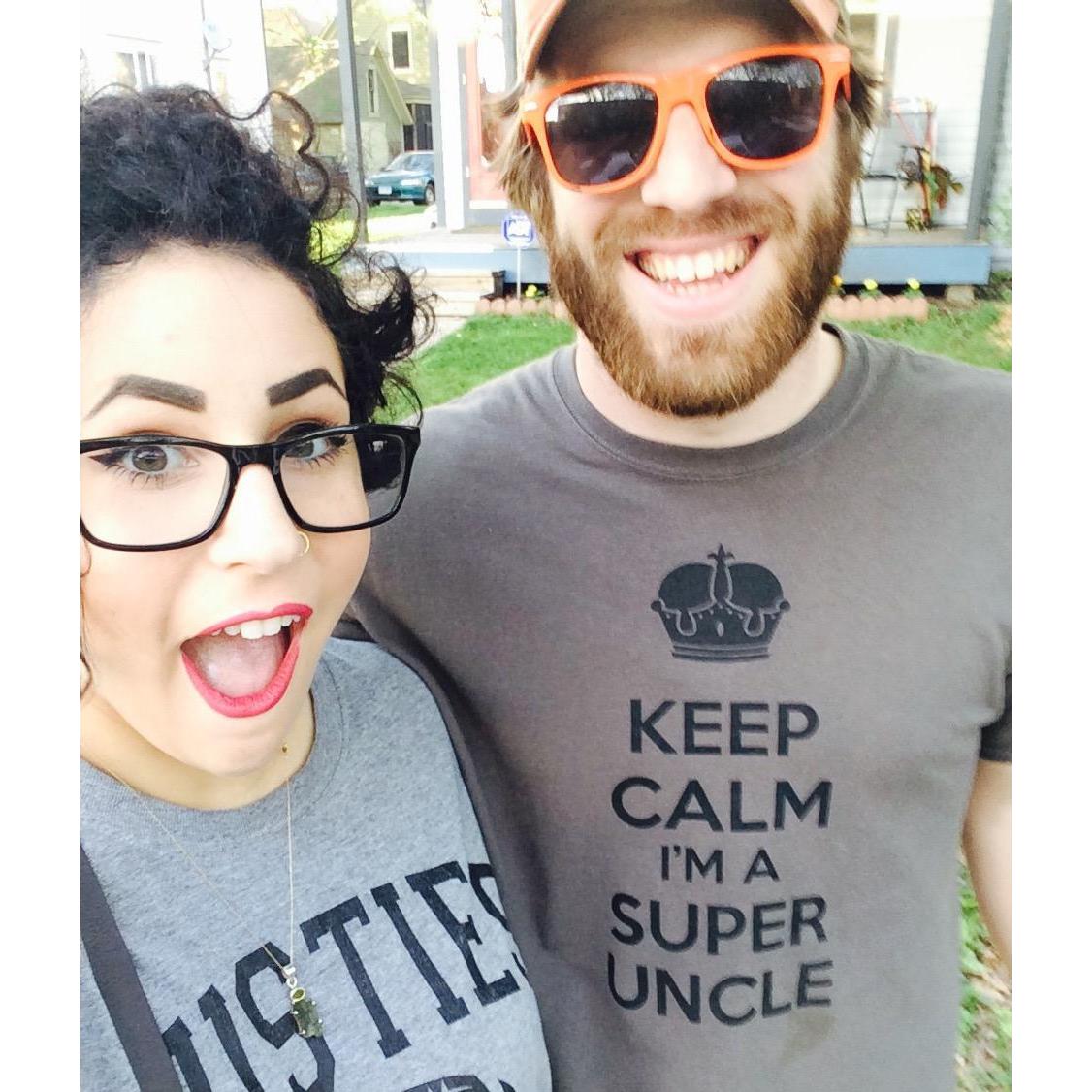 Our excitement after learning we were becoming aunt and uncle to our first nephew, Declan!