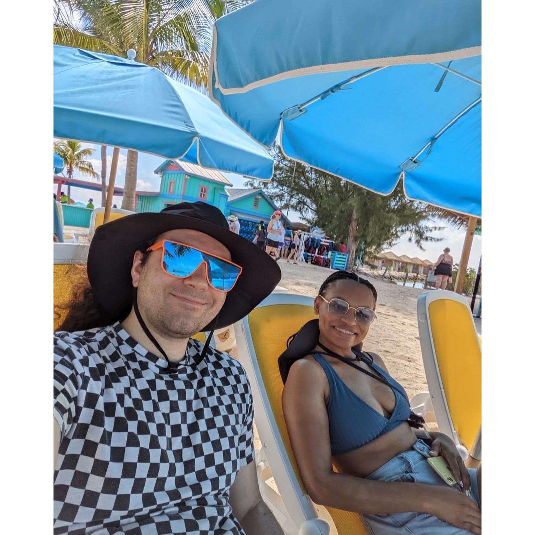 On the Beach in the Bahamas!
