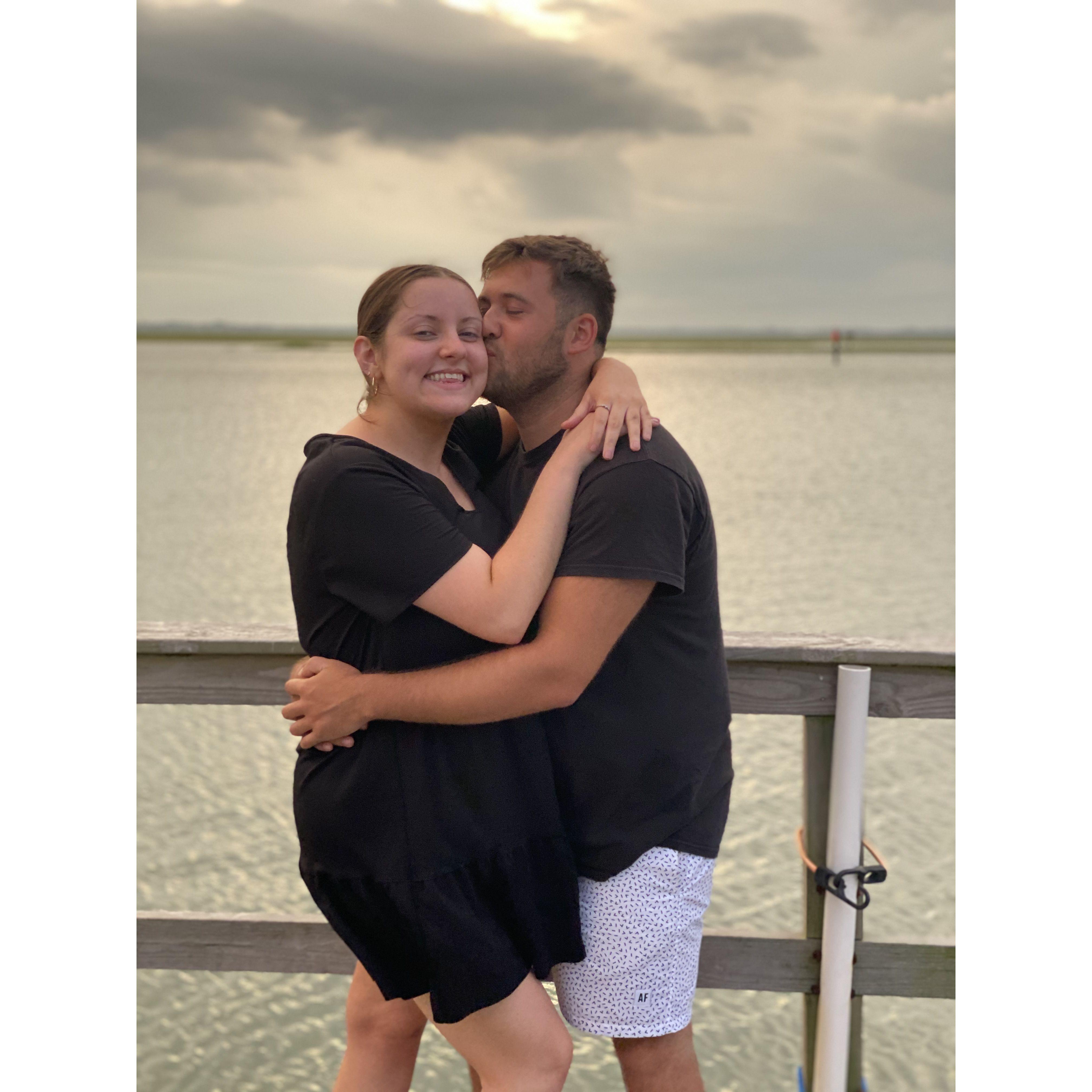 Looking like we got engaged two months after dating.