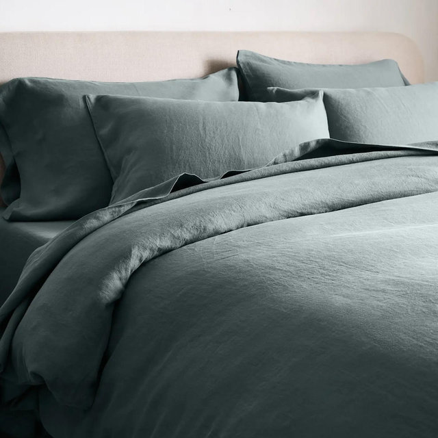 European Linen Duvet Cover Set - Full/Queen
