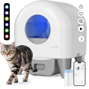 Self-cleaning litter box