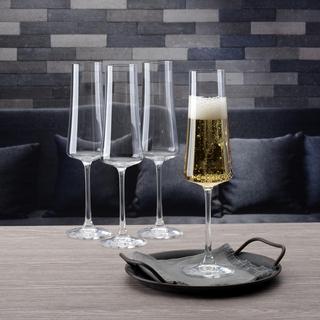 Aline Champagne Flute Crystal Glass, Set of 4