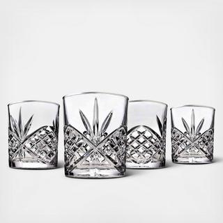 Dublin Banded Double Old Fashioned Glass, Set of 4