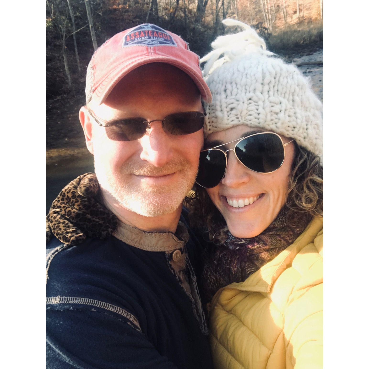 Staying cozy during a fall hike