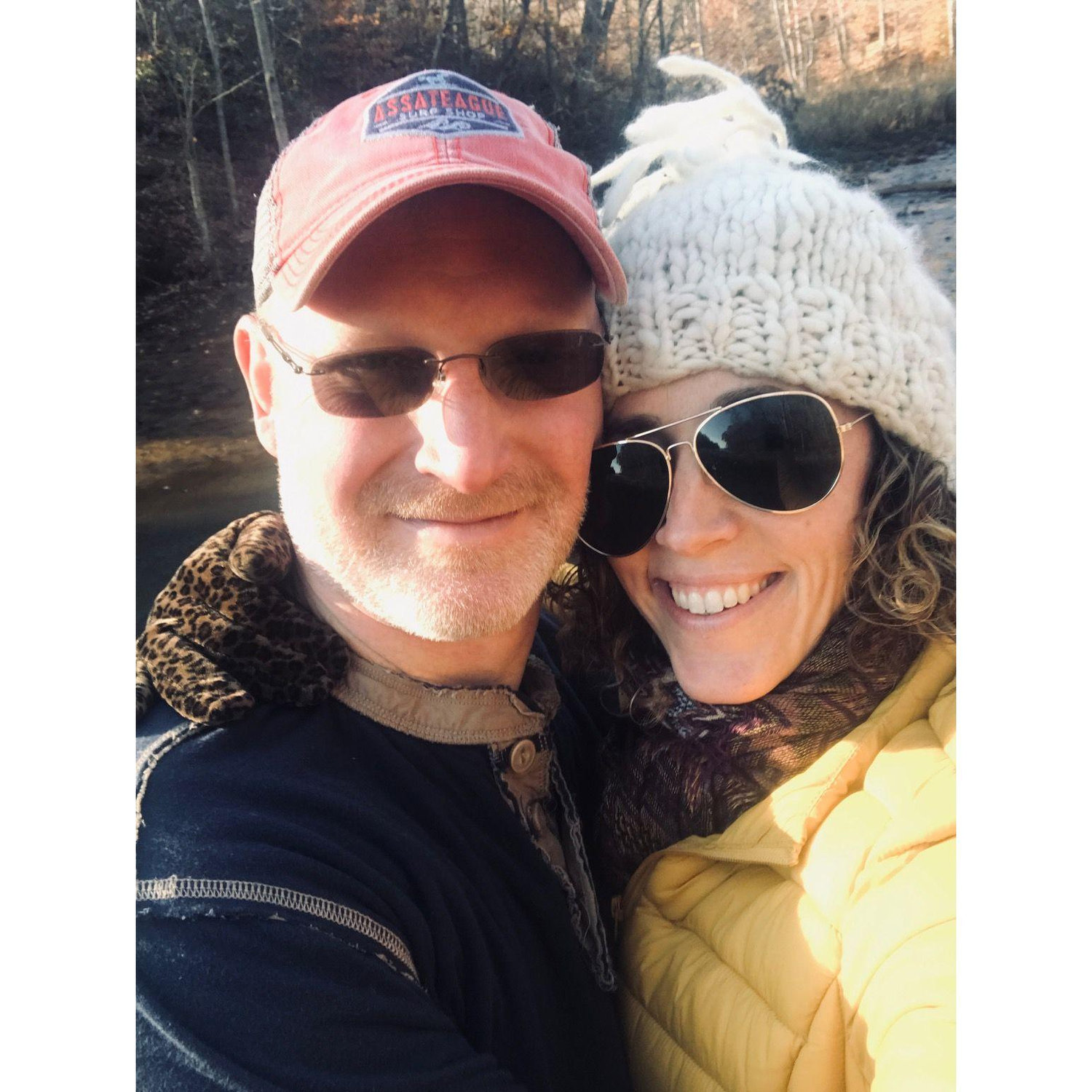 Staying cozy during a fall hike