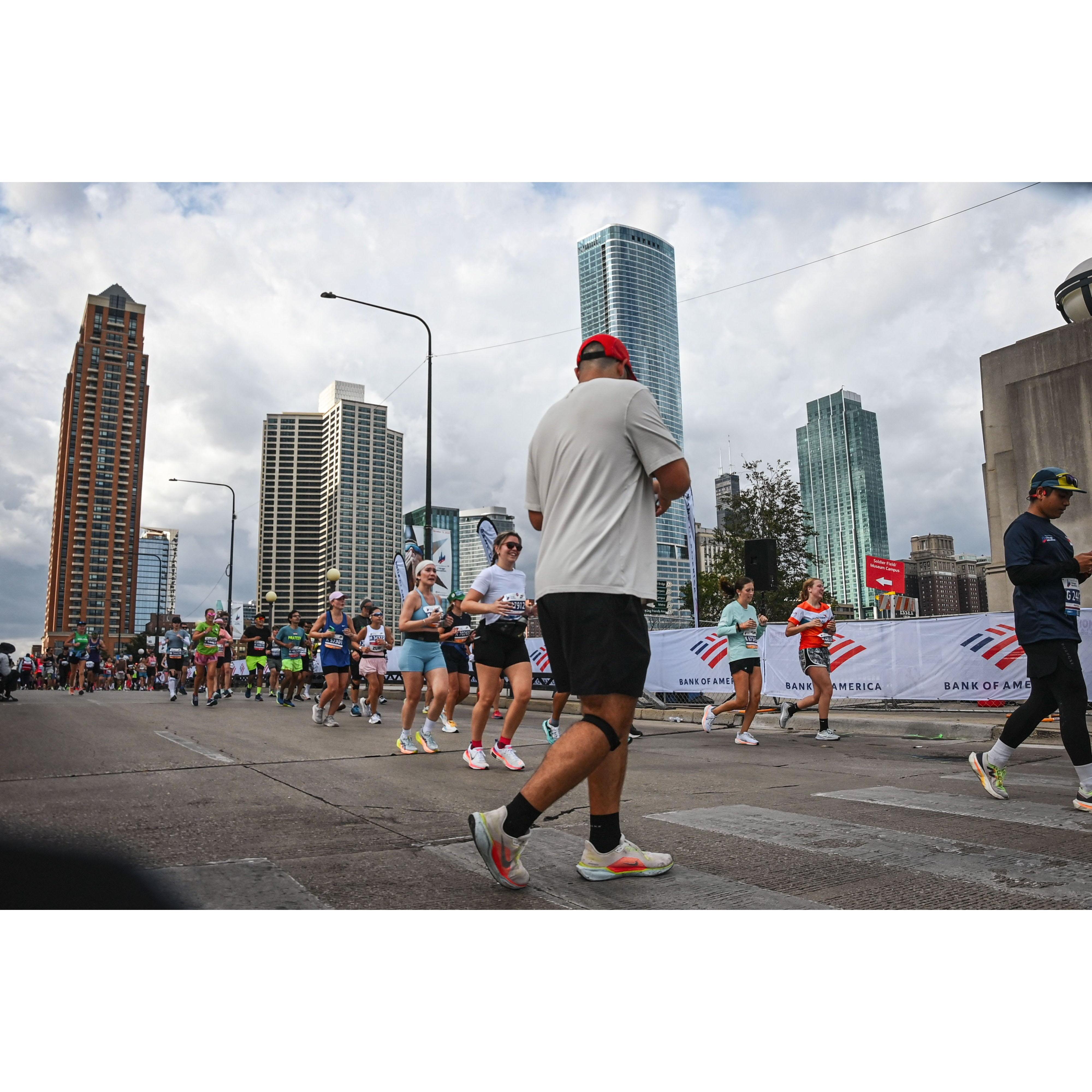Right where he said he would be waiting for her. At the final turn - despite everyone saying to just finish.