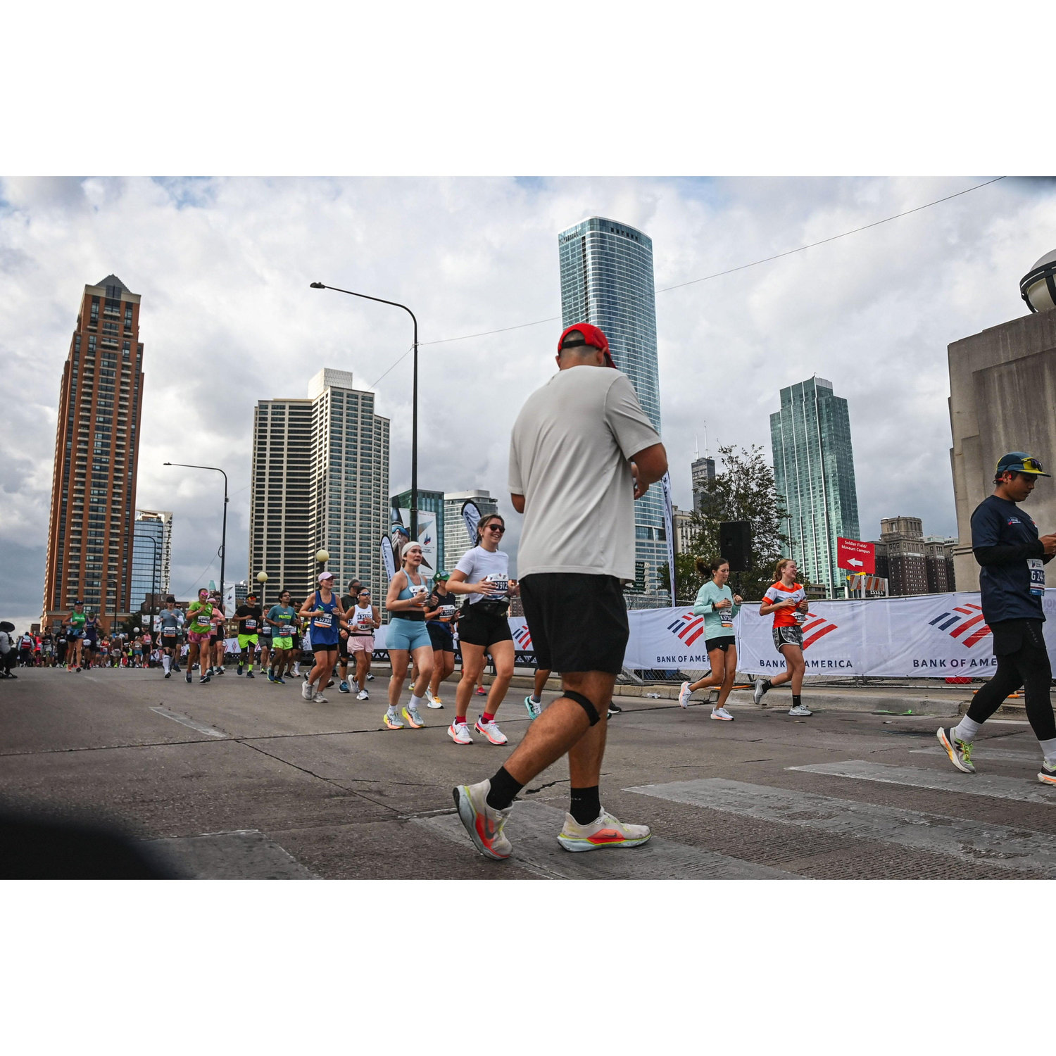 Right where he said he would be waiting for her. At the final turn - despite everyone saying to just finish.