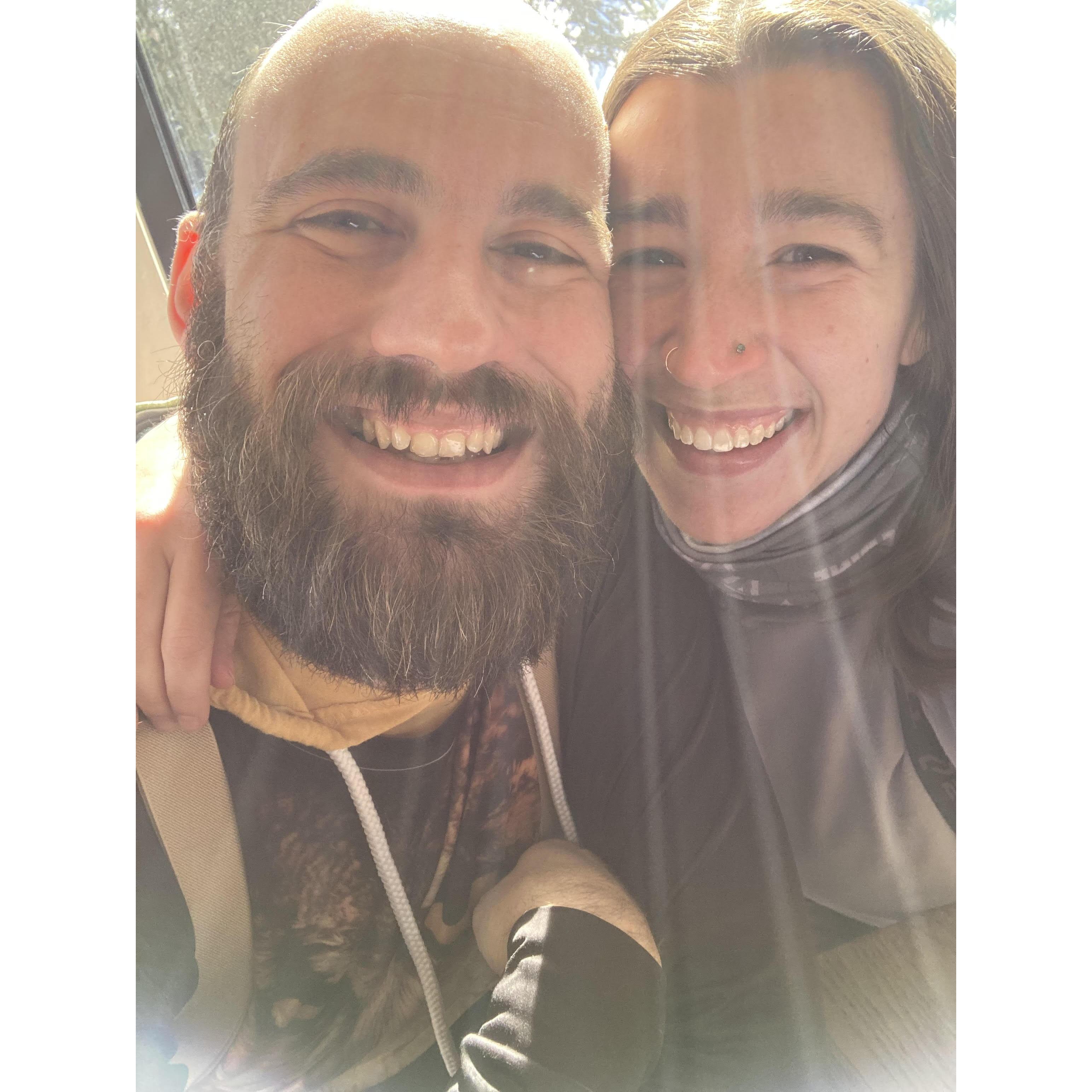 happiest after a day skiing at Loveland, where we got engaged.