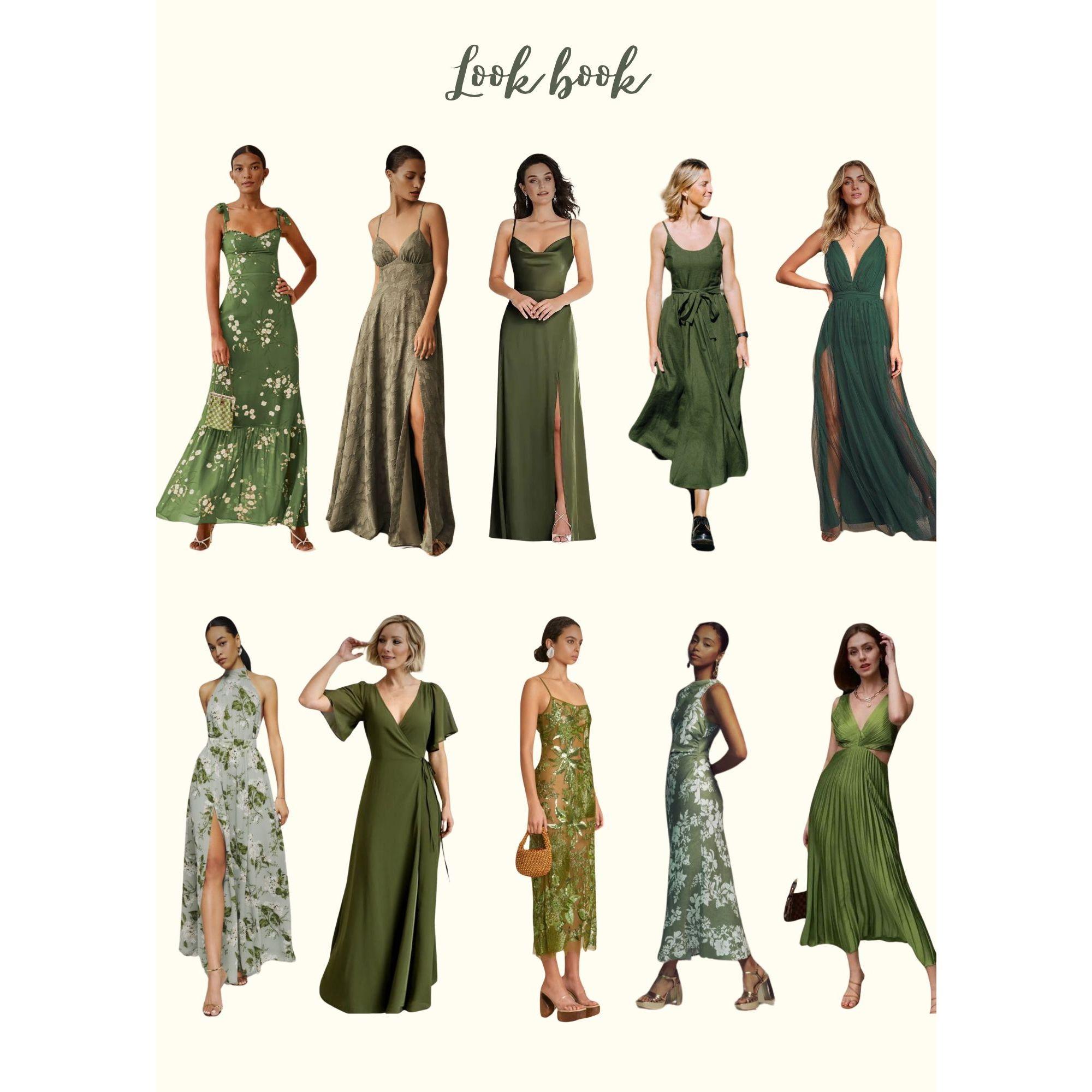 Green tone dresses