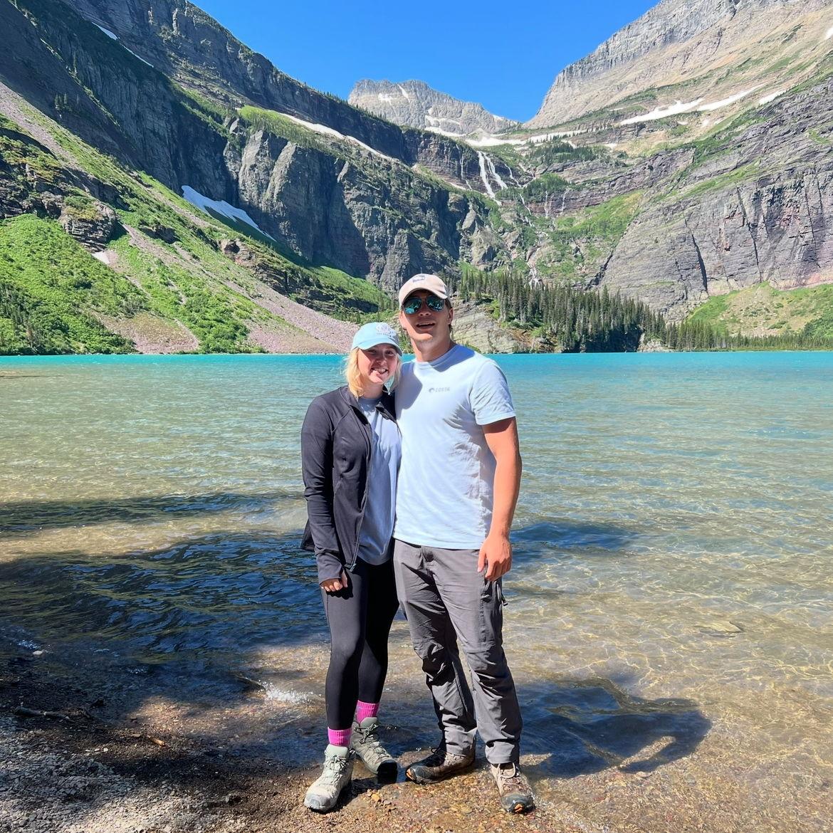 Hiking Grinnell Lake at Glacier National Park in Montana, July 2022