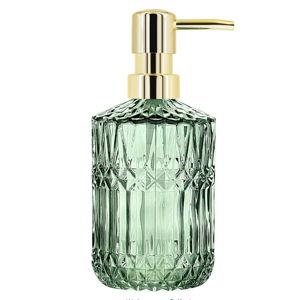 Soap Dispenser with Pump, Refillable Liquid Hand Soap Dish Soap Dispensers for Bathroom Counter, Kitchen Sink (Green)
