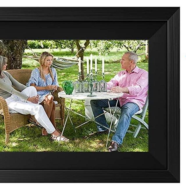 Amaboo 10.1'' WiFi Digital Picture Frames Smart Cloud IPS Touch Screen HD Display 16GB Storage Auto-Rotate Photo Frame with Video/Pictures Share by Frameo APP,Black Color