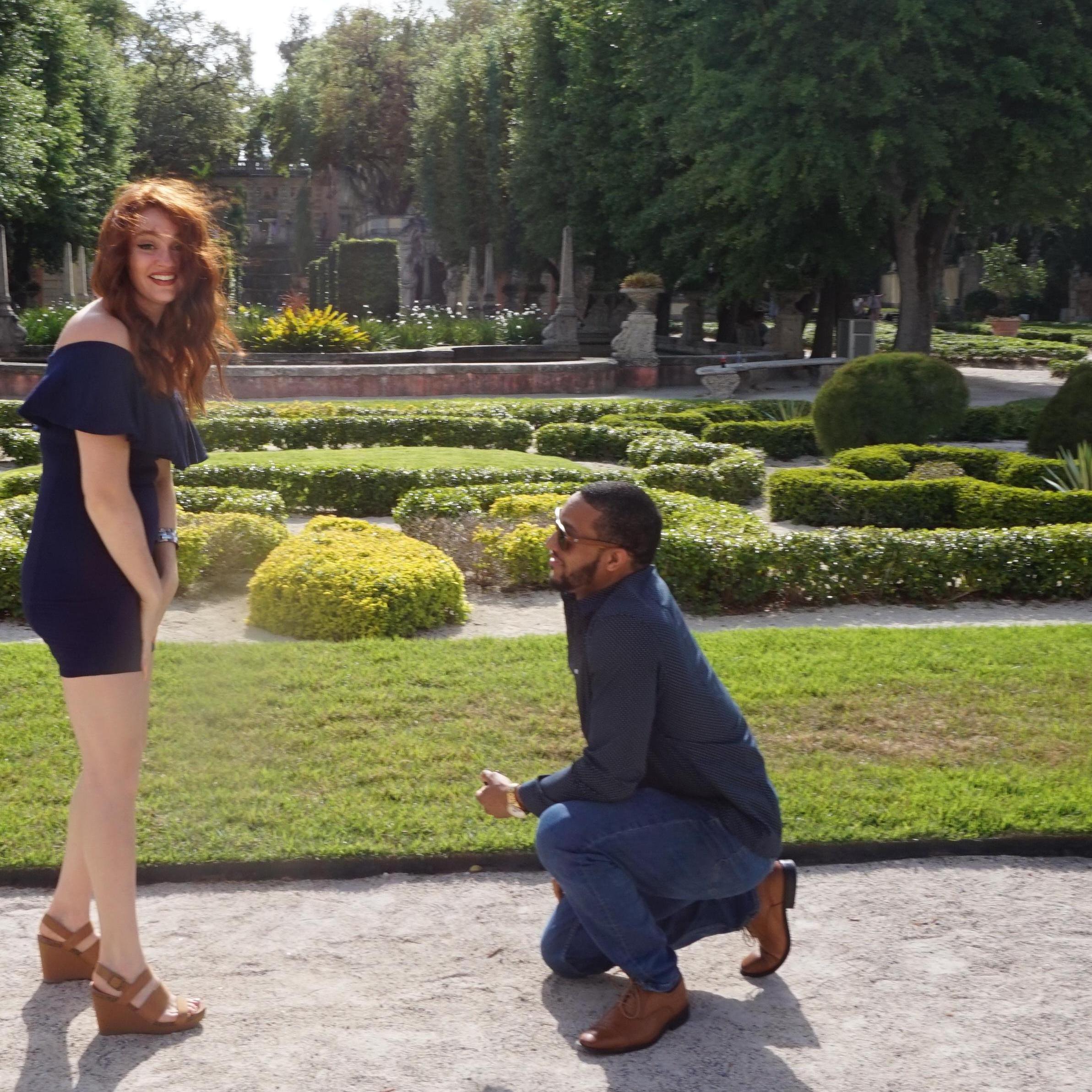 The actual moment we got engaged.