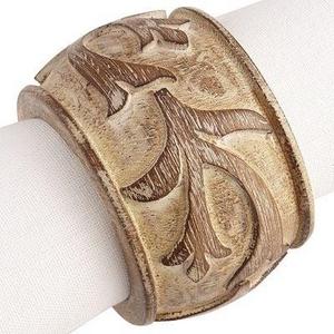 Courtland Carved Scroll Napkin Ring