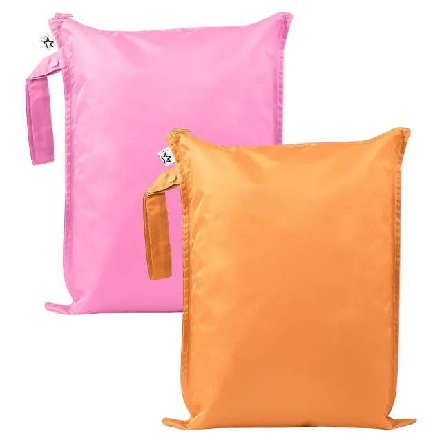 Tiny Twinkle Mess-Proof Waterproof Washable Baby/Toddler Wet Bags for Diapers, Swimsuits and Travel