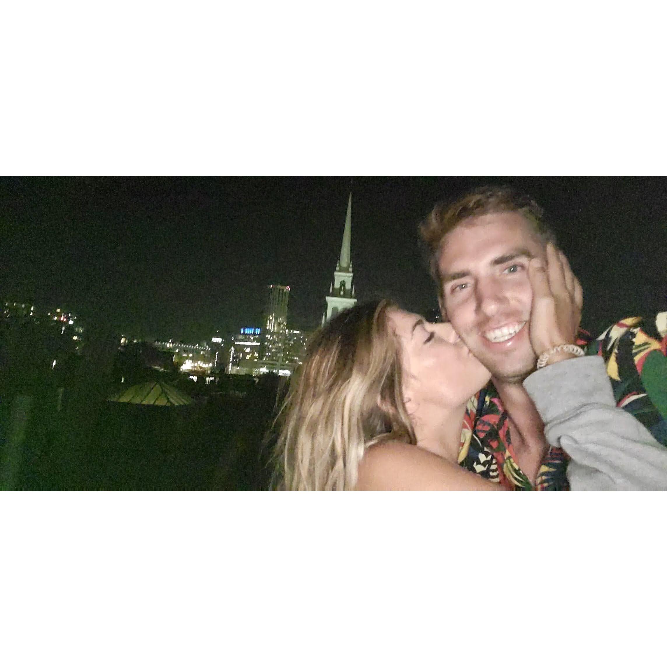 Boston rooftop party