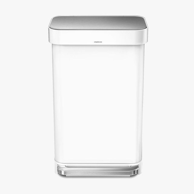 Simplehuman® 45 Liter Step Trash Can, Single Compartment - White